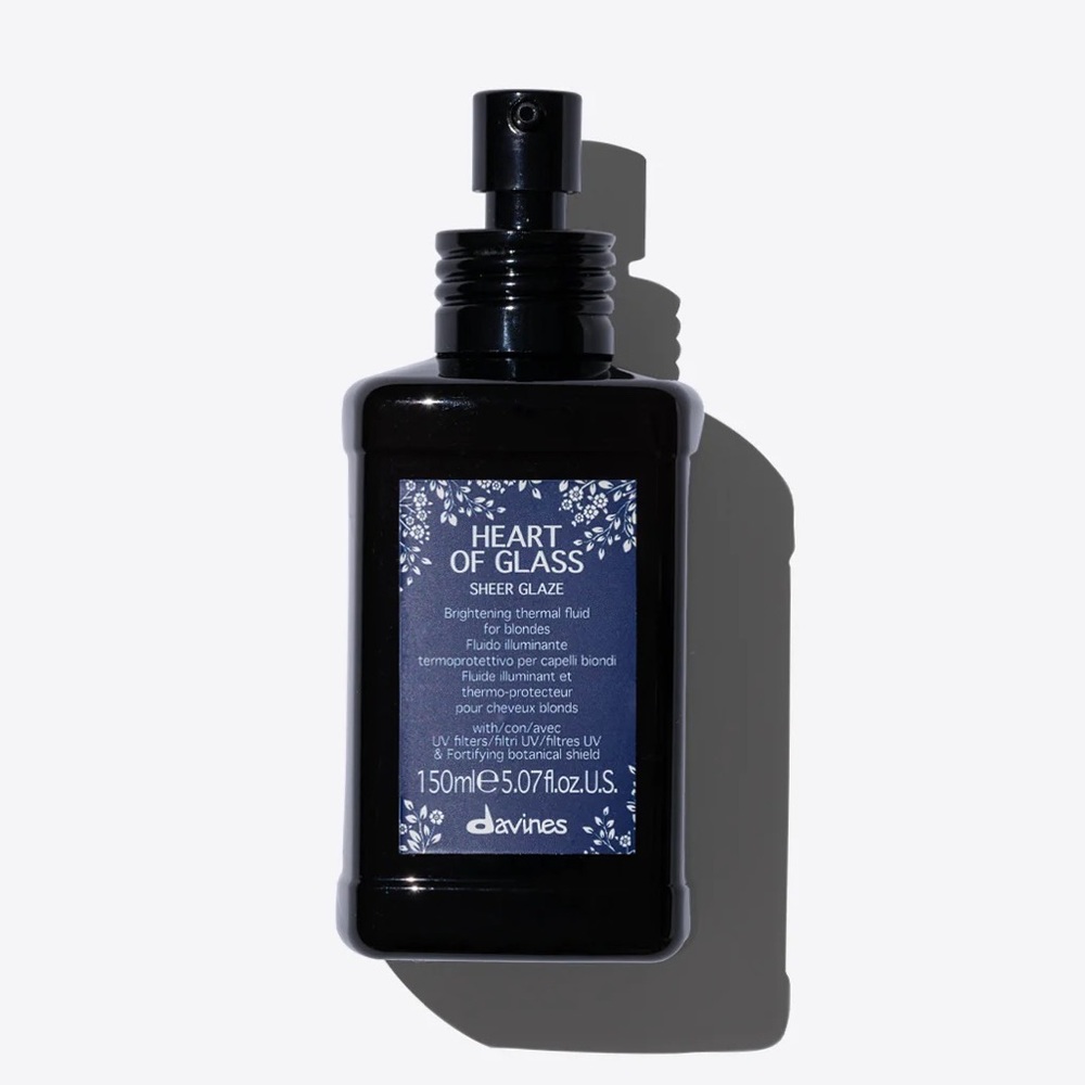 Davines Heart of Glass Sheer Glaze Brightening Thermal Fluid for blondes 5.07oz